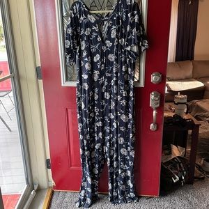 Torrid Classy Navy Floral Jumpsuit